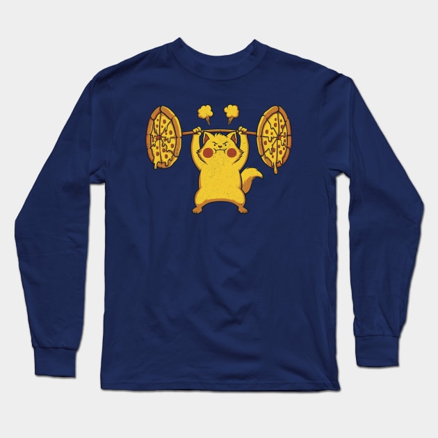 Pizza Cat Gym by Tobe Fonseca Long Sleeve T-Shirt by Tobe_Fonseca